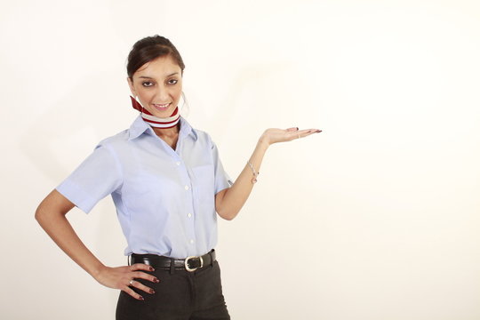Eine h&uuml;bsche Hostess
