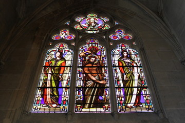 Vitrail de l'église Saint Germain l'Auxerrois à Paris