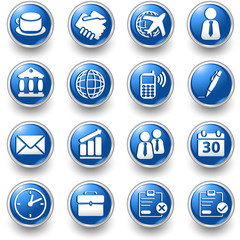 business blue Buttons