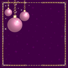 Christmas Pink Purple Ornaments