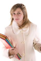 femme d'affaire et dossiers