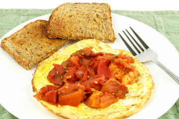Organic Eggs Toast Tomato