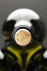 Wine bottles close-up