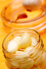Garlic in jar