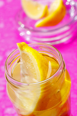 Lemon wedges in jar