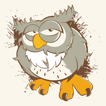 eule cartoon vogel