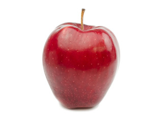 Plakat Piękne czerwone jabłko na białym