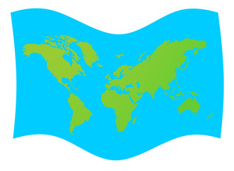 World map flag
