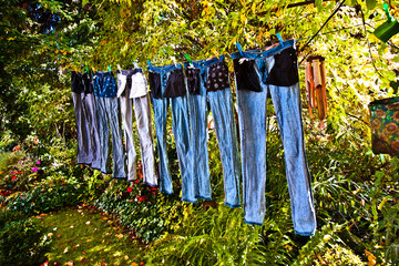 trousers are drying