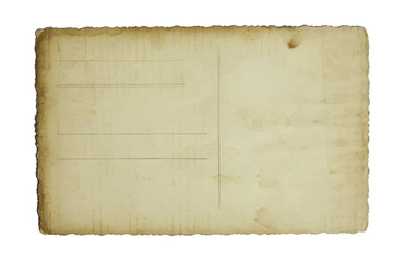 back side of an old photo