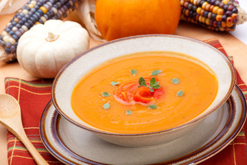 Roasted Bell Pepper Pumpkin Soup