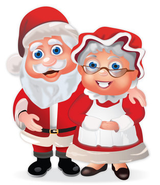 Santa Claus and Mrs Claus