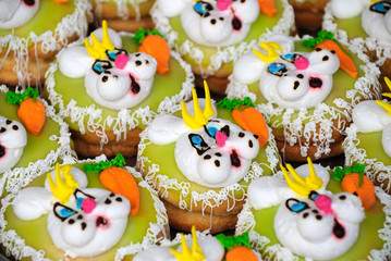 Background from sweet cakes