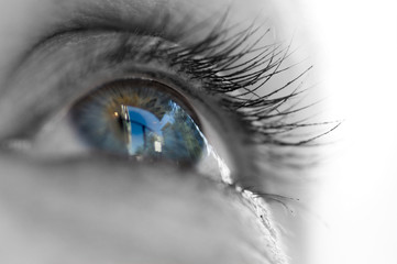 Obraz premium regard bleu