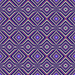 Ethnic decorative motifs in purple tones