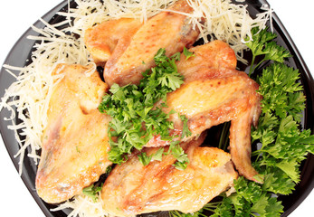 Chicken wings,isolated.