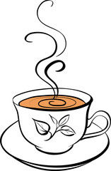 Stylized cup of tea