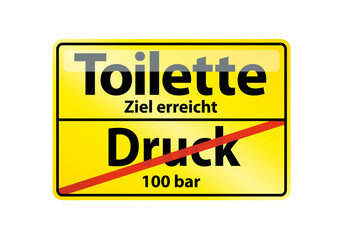 Schild Toilette