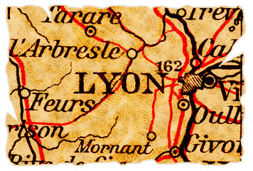 Lyon old map