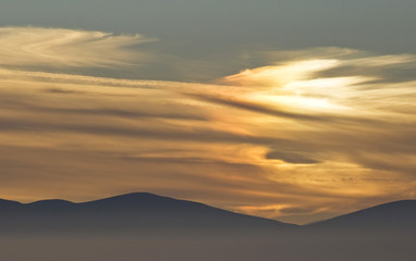 Sonnenuntergang in den Alpen