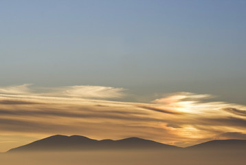 Sonnenuntergang in den Alpen