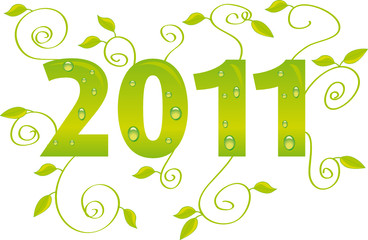 Bonne année 2011 - Ecologie et renouvellement -blanc