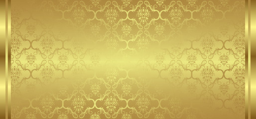 Golden Ornament - Wedding Card