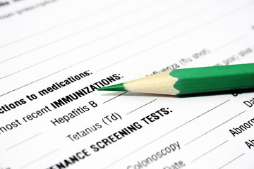 Health form - immunization