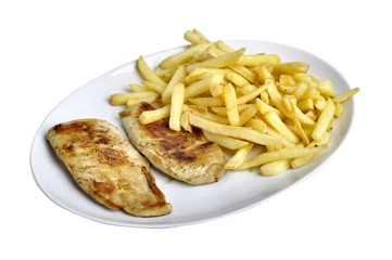 Petto di pollo e patatine