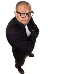 Young nerdy businessman