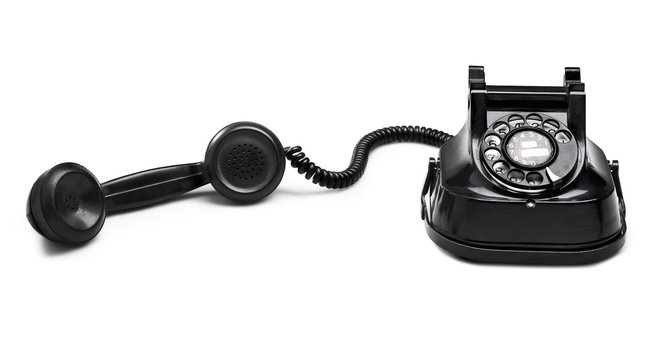 old telephone dial.(clipping path)