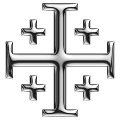 Croix de J&eacute;rusalem en chrome