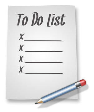 Paper & Pencil Illustration "To Do List"