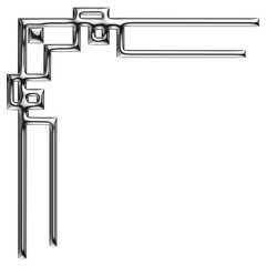 Décoration coin de cadre en chrome 5