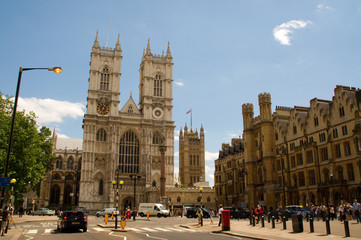 Westminster Abbey Kirche england hauptstadt london - obrazy, fototapety, plakaty