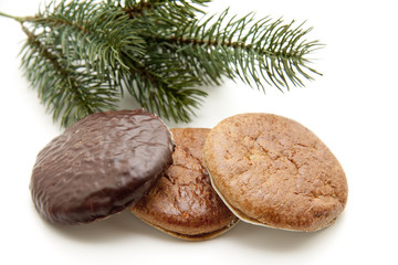 Lebkuchen und Tannenzweige
