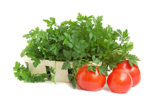 Parsley and tomatoes