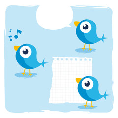 oiseau bleu twitter - famille