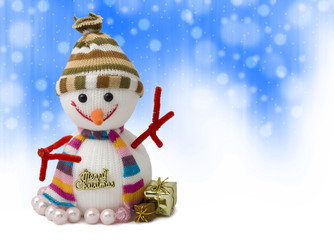 snowman isolated in  white background
