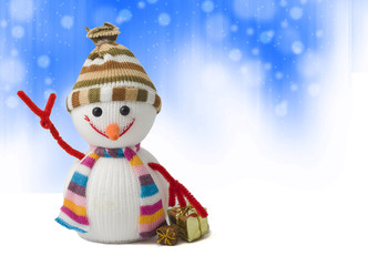 snowman isolated in  white background