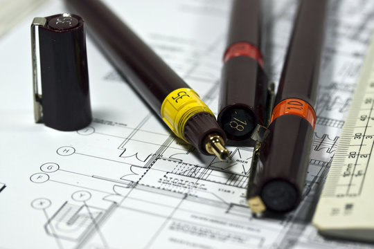 Drawing with Pens and Scale Rule