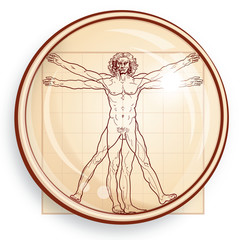 The Vitruvian Man under Microscope