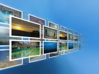 Digital images on the virtual screen