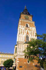 Fototapeta na wymiar Rathausturm - Krakau - Polen