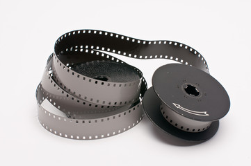 Abgerollter Film und Spule