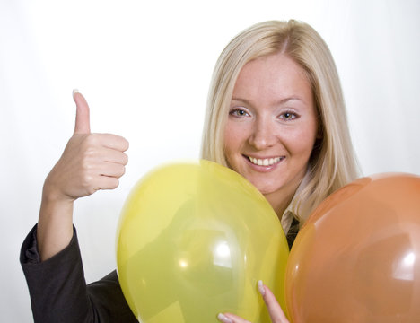 Gesch&auml;ftsfrau-Ballon