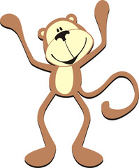 happy cute monkey