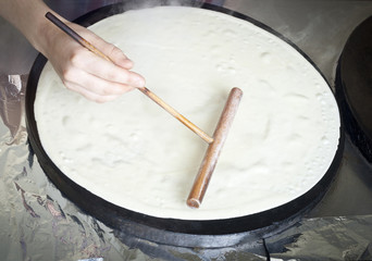 Making pancake