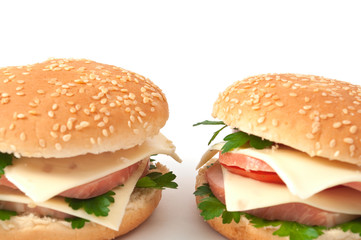 cheeseburger, hamburger