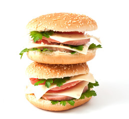 cheeseburger, hamburger
